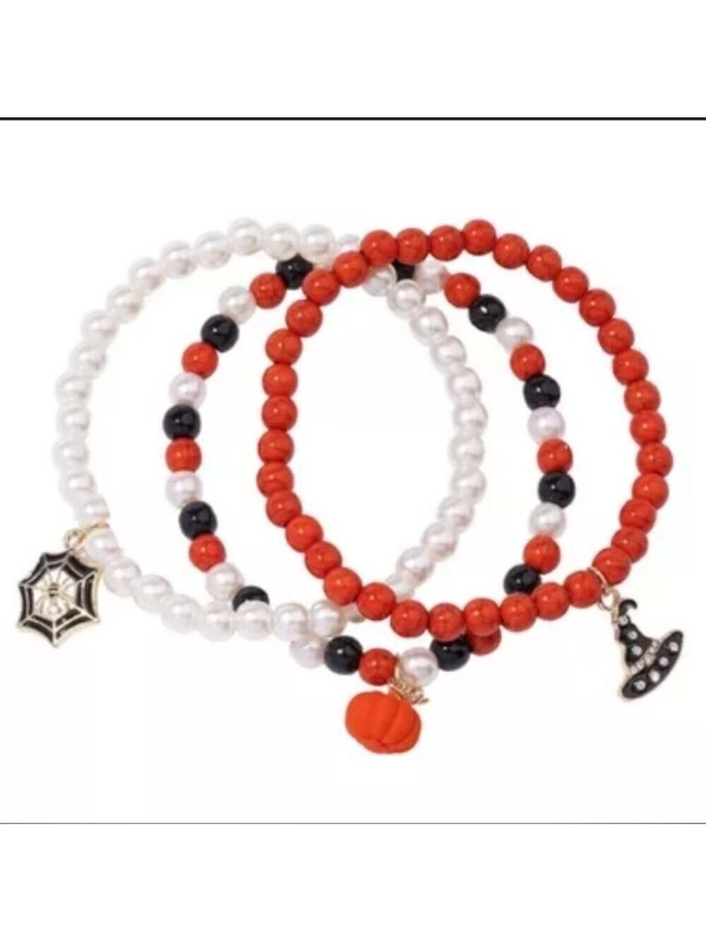 2/$10 Halloween Beaded Bracelet Set with Charms